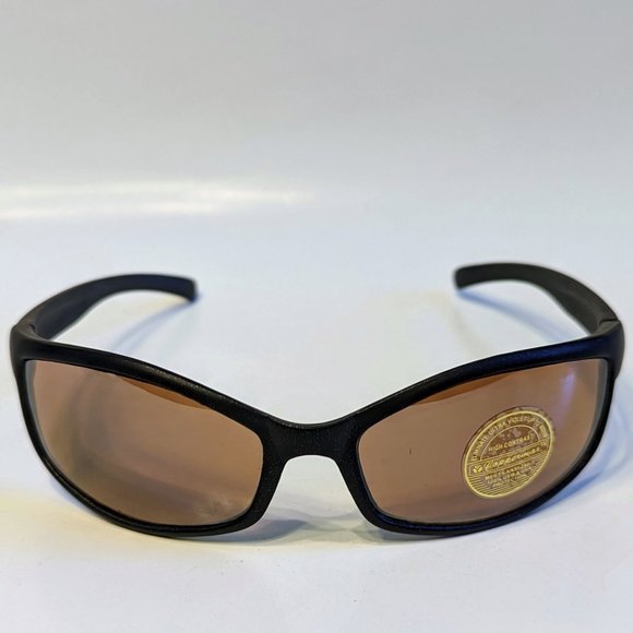 NWT True Vintage 90's Plastic Rectangle Style Sporty Sunglasses (M.Black) - Picture 1 of 4